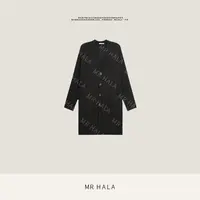 MRHALA鑫宫澳毛交织连袖开衫外套女 LM39082