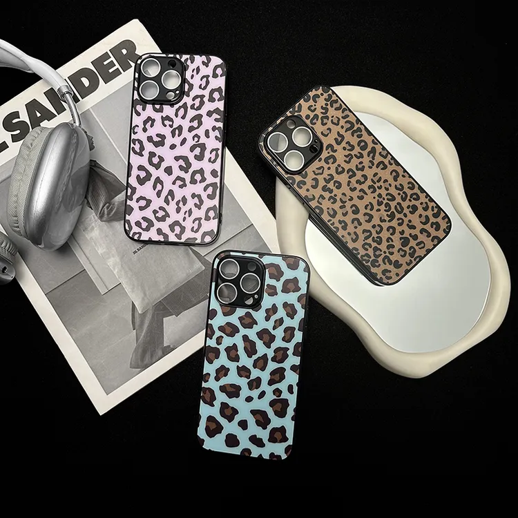 高级豹纹系列适用于苹果17手机壳华为NOVA12潮牌苹果16/15/14/13