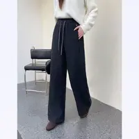 2025年冬季新款阔腿加绒加厚抽绳韩版窄版休闲裤8806