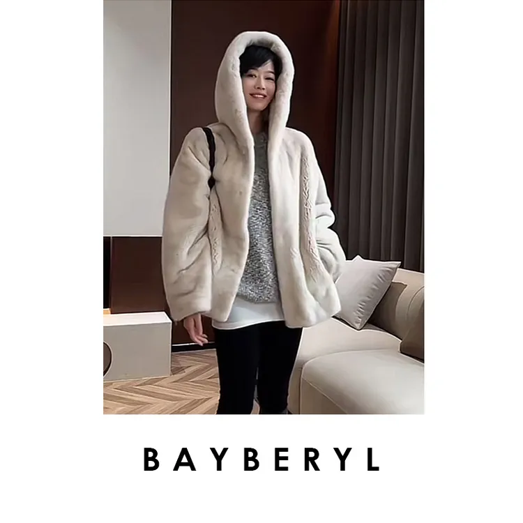 BAYBERYL老贝珍珠白水水*连帽年轻奢感保暖冬外套 PY4J2227