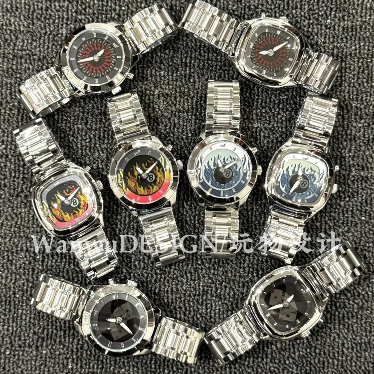 【合集】玩物正品火焰黑球8闪电扑克手表动态y2k双显式千禧手表小众