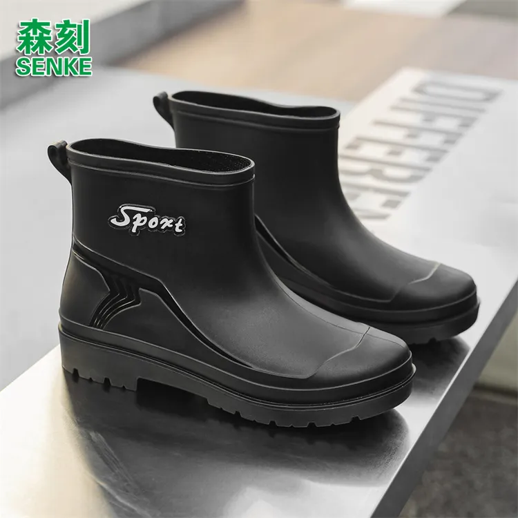 森刻2025新款雨鞋男款时尚外穿水靴防滑防水厨房软底耐磨水鞋