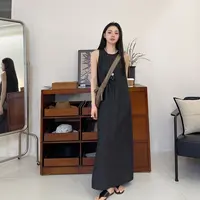 euri100桑蚕丝香云纱龟裂纹｜ROW风老钱真丝无袖背心连衣裙-MY5908