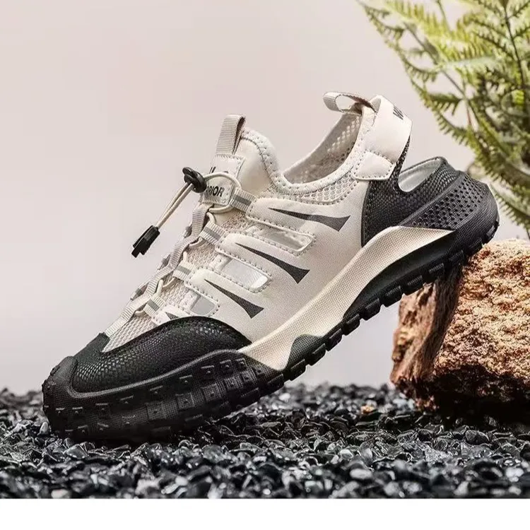 男鞋透气休闲凉鞋百搭户外时尚痞帅高级镂空网面登山痞帅鞋子