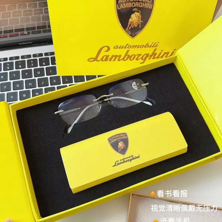 Lamborghinni/兰博基尼联名老花镜100-300度变焦变色防蓝光眼镜