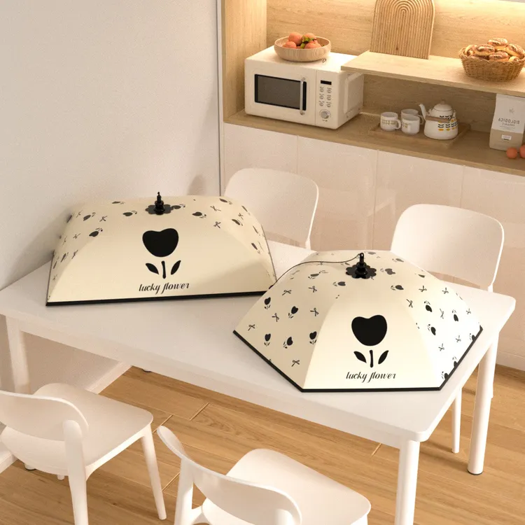 Y新款饭菜保温菜罩可折叠防尘防蚊保护罩神器冬季盛放盖菜餐桌罩