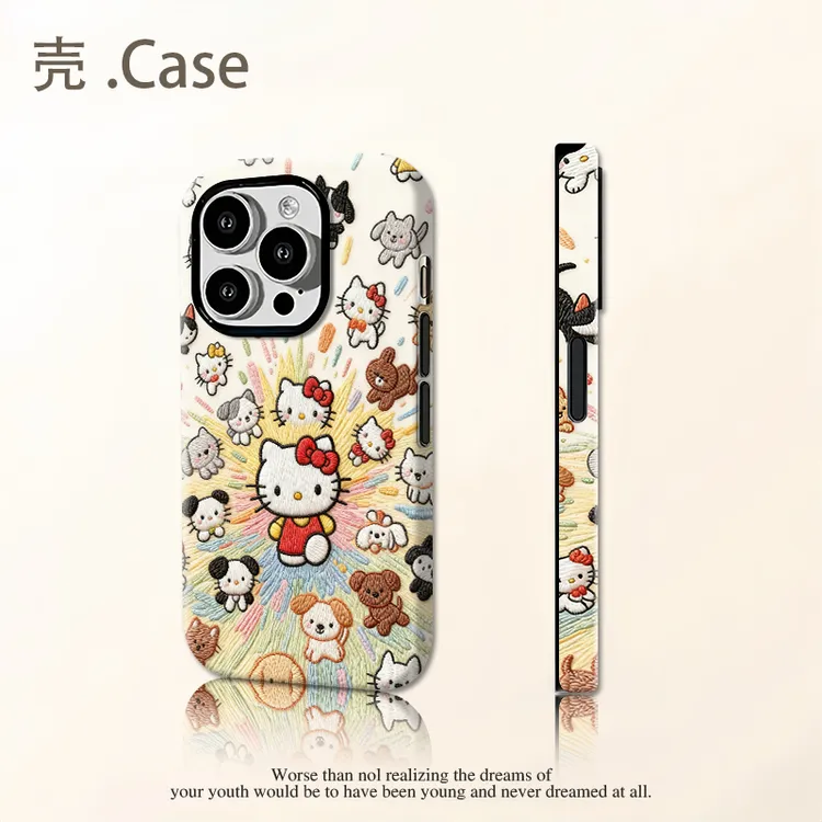 踏步小猫适用菲林二合一适用苹果17pro/小米17手机壳华为荣耀opop