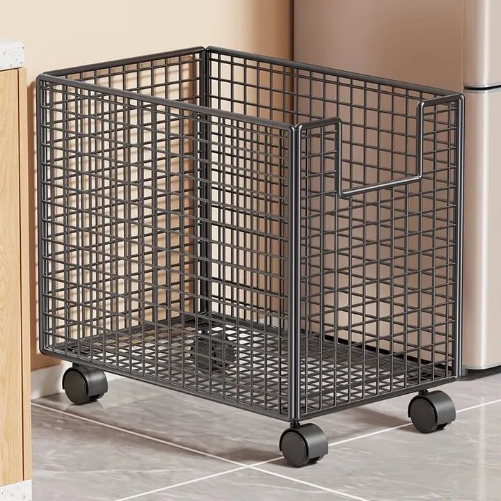 儿童玩具收纳神器家用带轮收纳箱大容量铁艺儿童玩偶娃娃储物篮