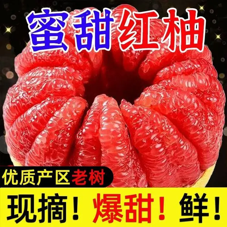 福建平和红心蜜柚老树现摘新鲜应季水果清甜多汁薄皮红肉带箱5斤