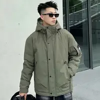 【极寒冲锋衣羽绒服】冬新款工装连帽斜插口袋情侣款羽绒服-9521