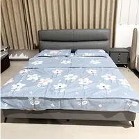 ZJ-5003#双人头层牛皮床结实耐用简约款大床