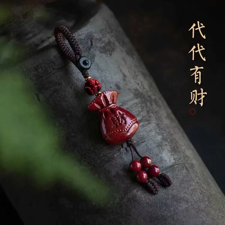 【先生推荐】2025蛇年新款十二生肖招财福袋汽车钥匙扣挂件男女通用