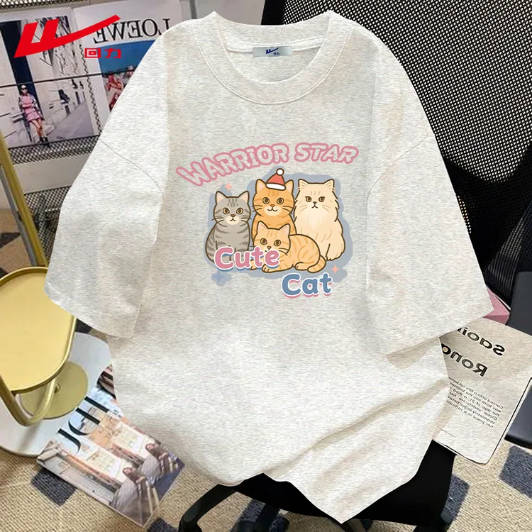 回力夏季夏装纯棉短袖欧美时尚上衣新款T恤男女宽松运动情侣服装