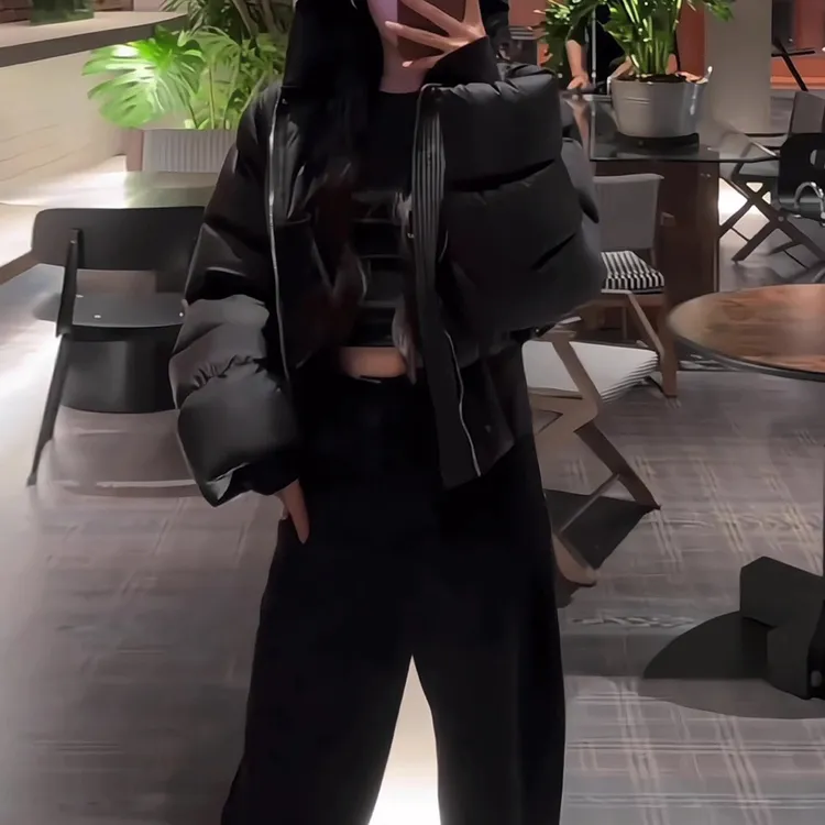 短款连帽羽绒棉服女冬季2025新款巨好看高级感加厚面包服棉衣外套