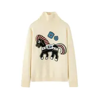 【秀宝女装】设计款百搭针织毛衣XB3636