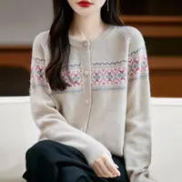 秋冬2025新款设计感女士毛衣浣熊绒开衫外套女高级感小个子短款