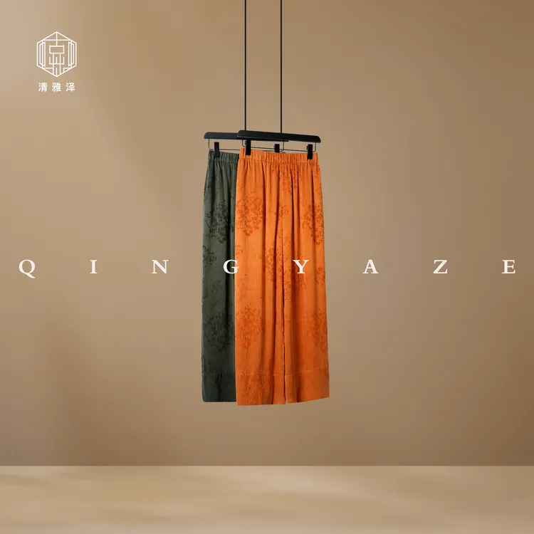 田园牧歌！重磅长丝挂霜铜氨长裤！GZ5688