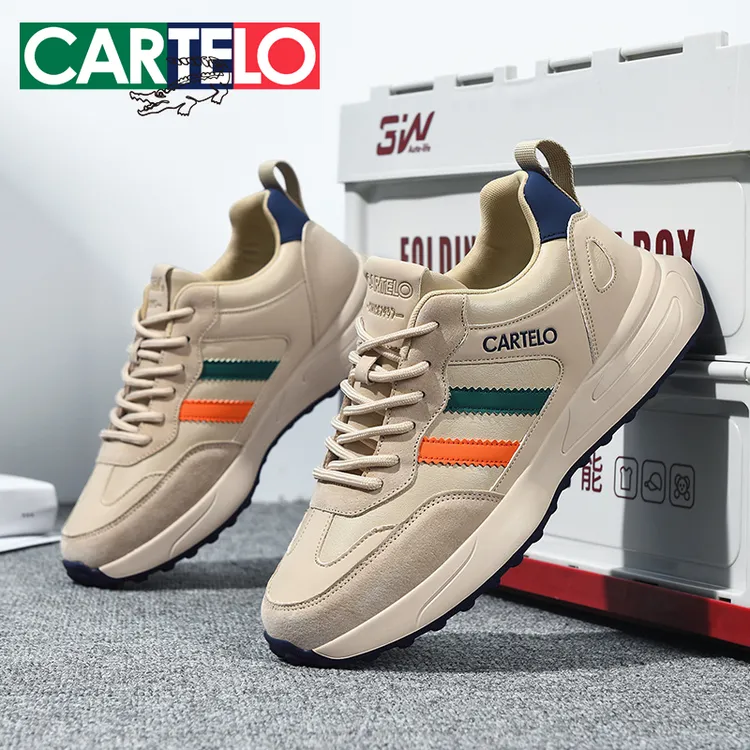 卡帝乐鳄鱼秋季男士休闲鞋时尚百搭男鞋轻便防滑防水运动跑步鞋