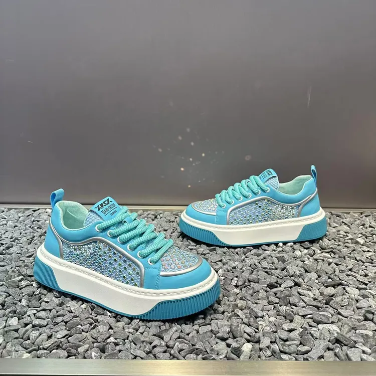 2025夏季男士重工烫钻网面薄款低帮板鞋轻便软底潮流运动休闲鞋