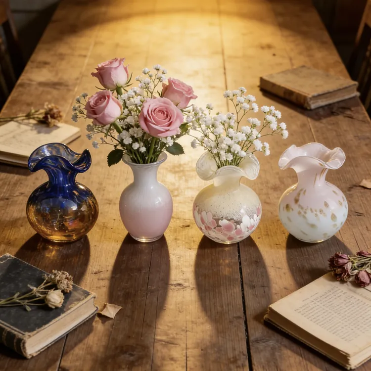 高级感高颜值轻奢创意简约纯手工琉璃摆设胖墩墩花瓶高档工艺品