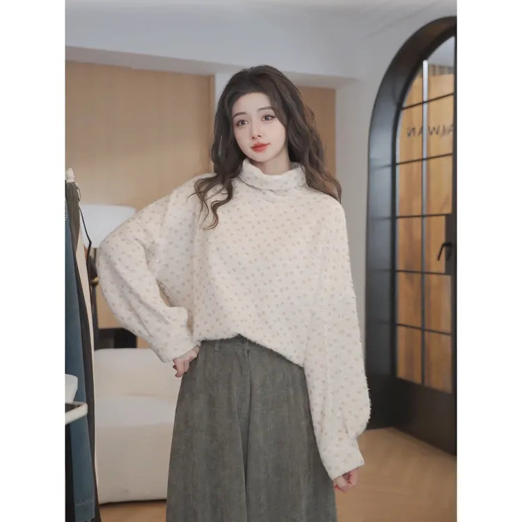 余紫绮【泡芙】女时尚百搭碎花波点内搭打底衫YA2588043