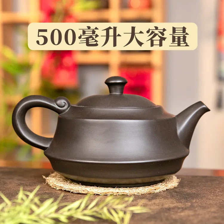 宜兴原矿紫泥紫砂壶名家纯全手工如意大容量单个茶壶功夫茶具套装