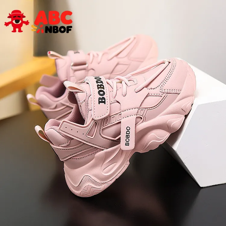 ABC NBOF童鞋女童运动鞋2春秋季新款女皮面防水儿童学生男孩鞋子