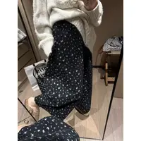 SP 小个子加绒碎花萝卜九分裤女秋冬宽松显瘦休闲裤