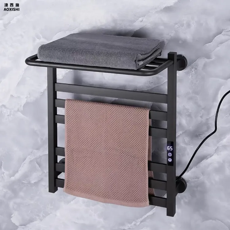 澳西施智能电热毛巾架浴室电加热浴巾架碳纤维智能恒温浴巾烘干架
