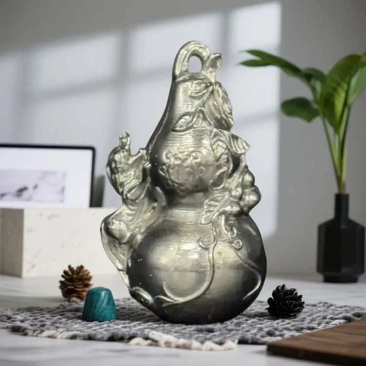 钛合金葫芦手重约110克文玩把件文玩钛工艺摆件汽车挂件tc4钛合金