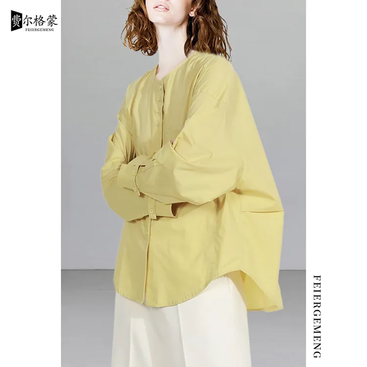 设计感法式气质廓形宽松时尚衬衫女2025年春夏季新款休闲衬衣减龄