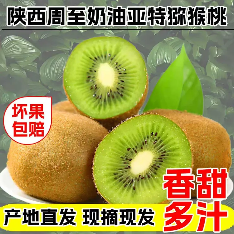正宗陕西周至亚特猕猴桃绿心猕猴桃当季新鲜水果奇异果现摘现发