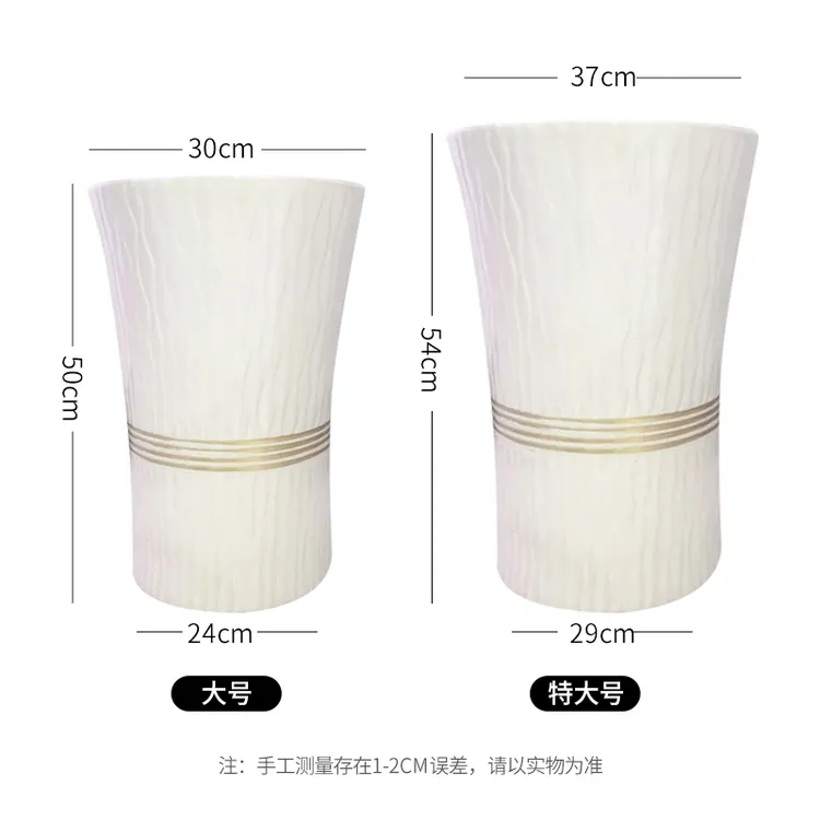 特大号简约花盆陶瓷圆形高身客厅落地大花盆A款大号幸福树发财树