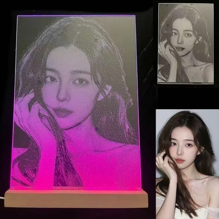 {纯手工制作}生日礼物锤子玻璃画私人定制照片