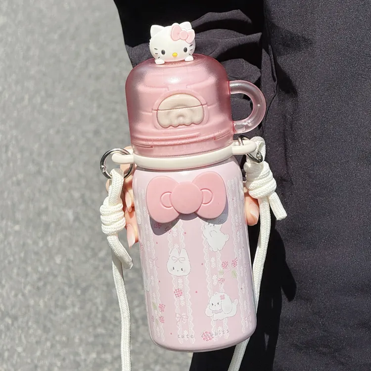 hellokitty保温杯大容量2025新款女生高颜值水杯带吸管可爱杯子