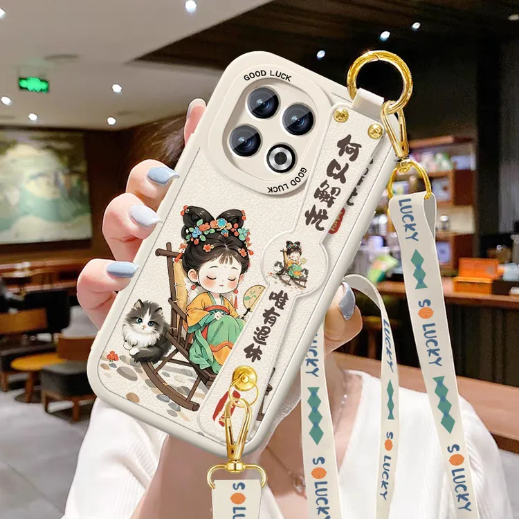 适用vivoiqoo15手机壳iQOO15Pro古风女孩新款腕带挂绳手链保护套