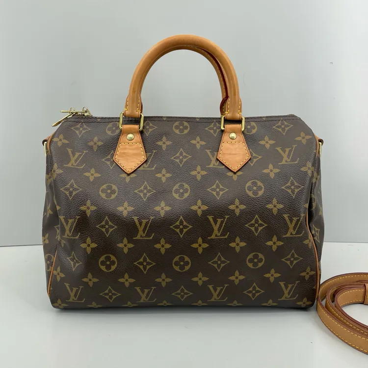 95新 LouisVuitton/路易威登 speedy30老花手提30x22x17cmG040402