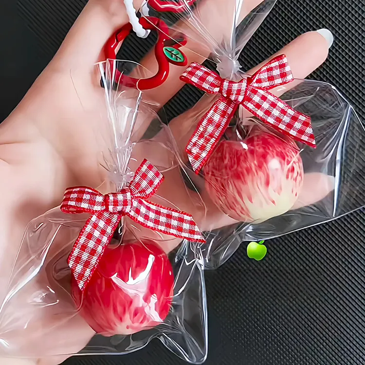 创意高颜值一颗仿真苹果钥匙扣礼物情侣包包书包挂件平安果送挂饰