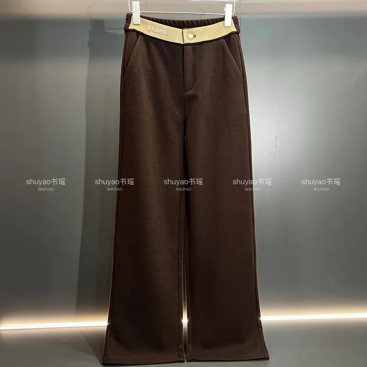 【福利款羊毛】超柔软 羊毛呢直筒裤女秋冬高腰垂感休闲裤显瘦