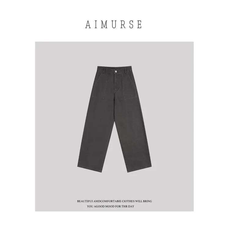AIMURSE 【复古腔调】小众设计师 秋季出游穿搭高质感休闲裤 AM7088