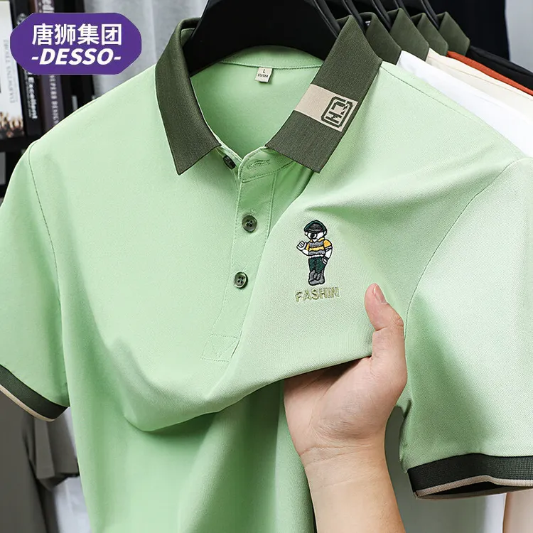 唐狮集团DESSO夏季新款半袖翻领polo衫男士休闲时尚帅气短袖t恤男