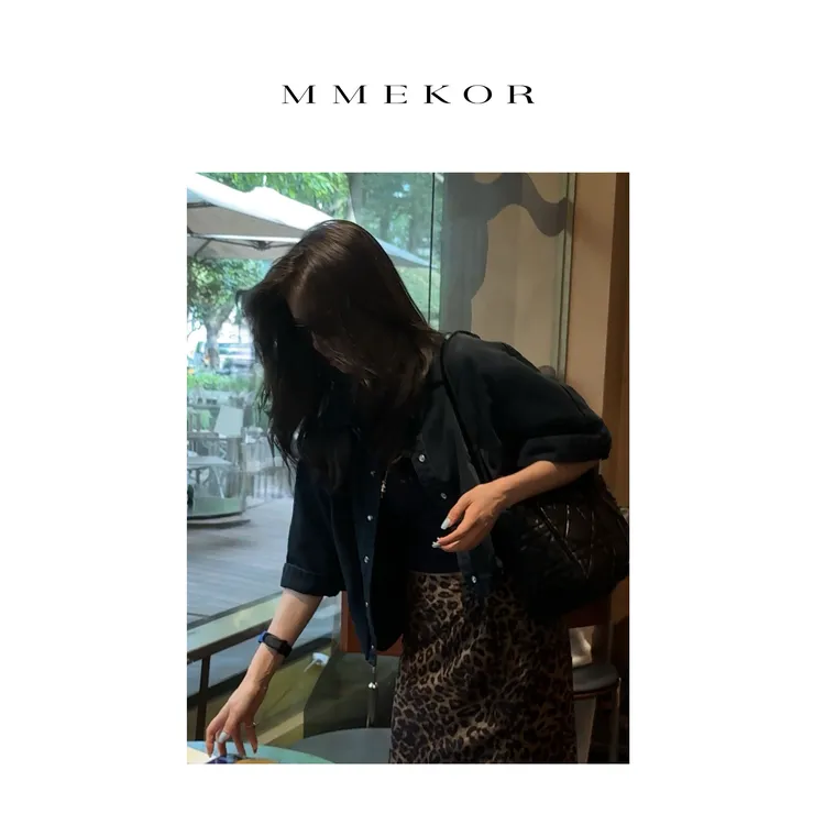 MMEKOR“法式侯麦”外套 2025新款秋款普赛克丹宁牛仔上衣 30195