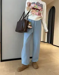 FUJIA STYLE新款气质休闲百搭时尚小众简约休闲裤KD89213