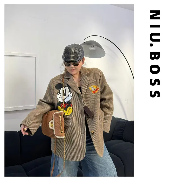 Three Ten. N大码260斤“焦糖可露风”汤姆米奇毛呢西服