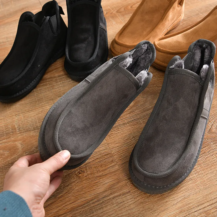 【加绒！反绒鞋面+橡胶大底！外贸尾货】冬季男士休闲百搭雪地靴