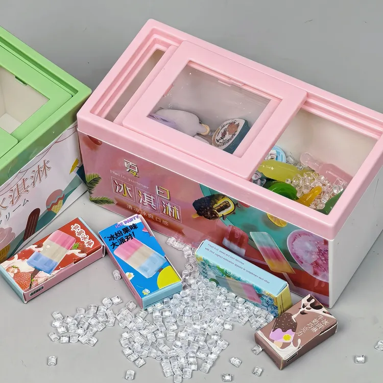 微缩场景迷你超市雪糕柜玩具模型过家家果冻雪糕盒子食玩diy娃屋