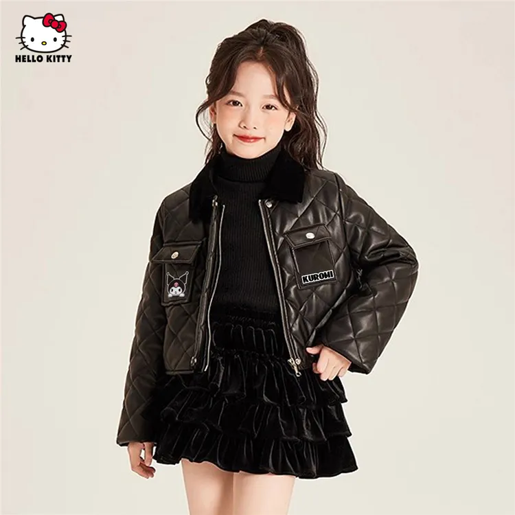 HELLO KITTY女童棉服2025冬季新款中大童保暖外衣舒适洋气百搭潮 