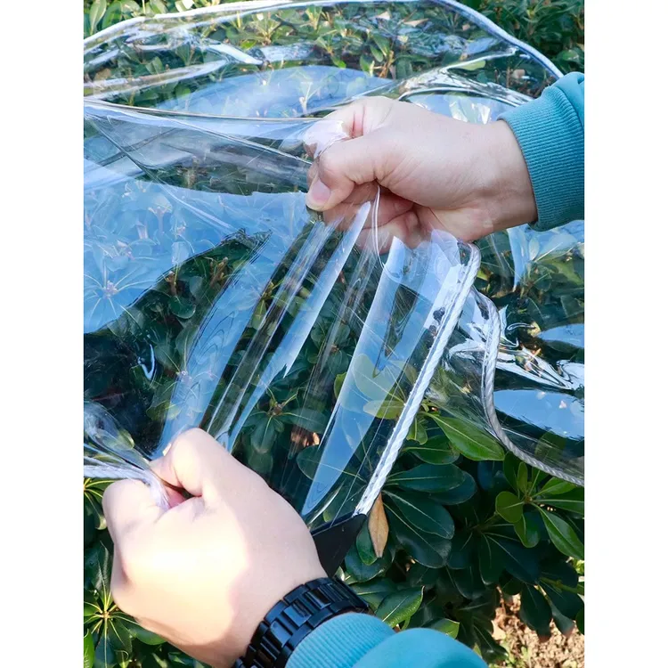 加厚透明PVC户外雨棚布家用阳台遮阳防晒密封遮雨挡风帘加厚型耐