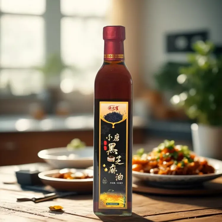 云边雀;小磨香油，传统工艺，纯正黑芝麻油