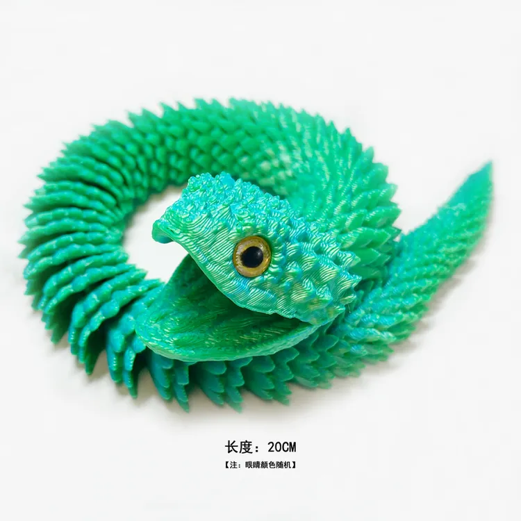 3D打印张口蛇小号20cm全身关节可动合集A-A玩具摆件模型霸气儿童